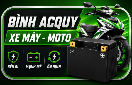 Hình ảnh cho danh mục Acquy Xe Máy - Mô Tô
