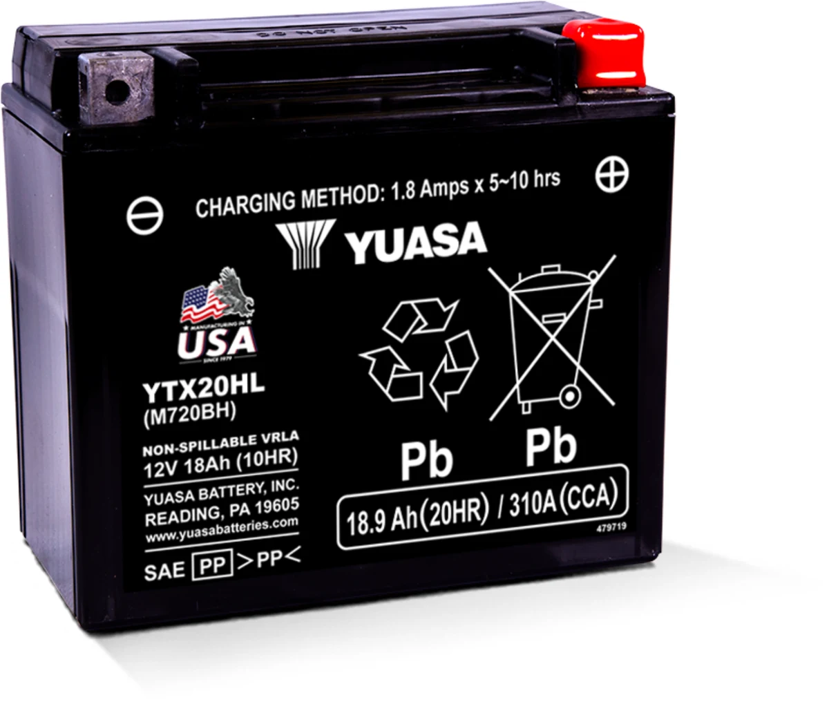 Bình Ắc quy Yuasa YTX20HL 12V 18Ah